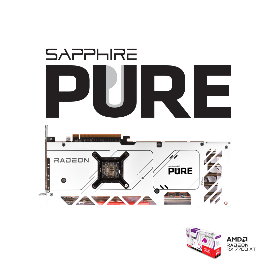 Tough metal backplate meets snowy-white design with our SAPPHIRE PURE AMD Radeon RX 7700 XT 12GB
.
.
#GPU #graphicscard #AMD #Radeon #gaming #hardware