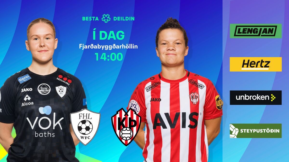 Fyrri leikur dagsins fer fram fyrir austan þegar Þróttur heimsækir FHL í Fjarðabyggðarhöllina!

📌 Fjarðabyggðarhöllin
⏲️ 14:00
⚽️ FHL 🆚 <a href="/throtturrvk/">Þróttur</a> 
🎟️ Miðasala á stubb.is