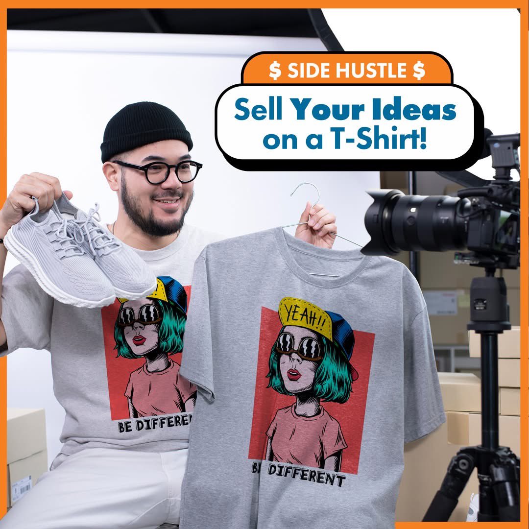 You + your ideas + our tees = 🔥 Turn your designs into dollars! #SellYourMerch #CustomTShirts #CustomApparel #BigFrogLife #tshirts #woodlands