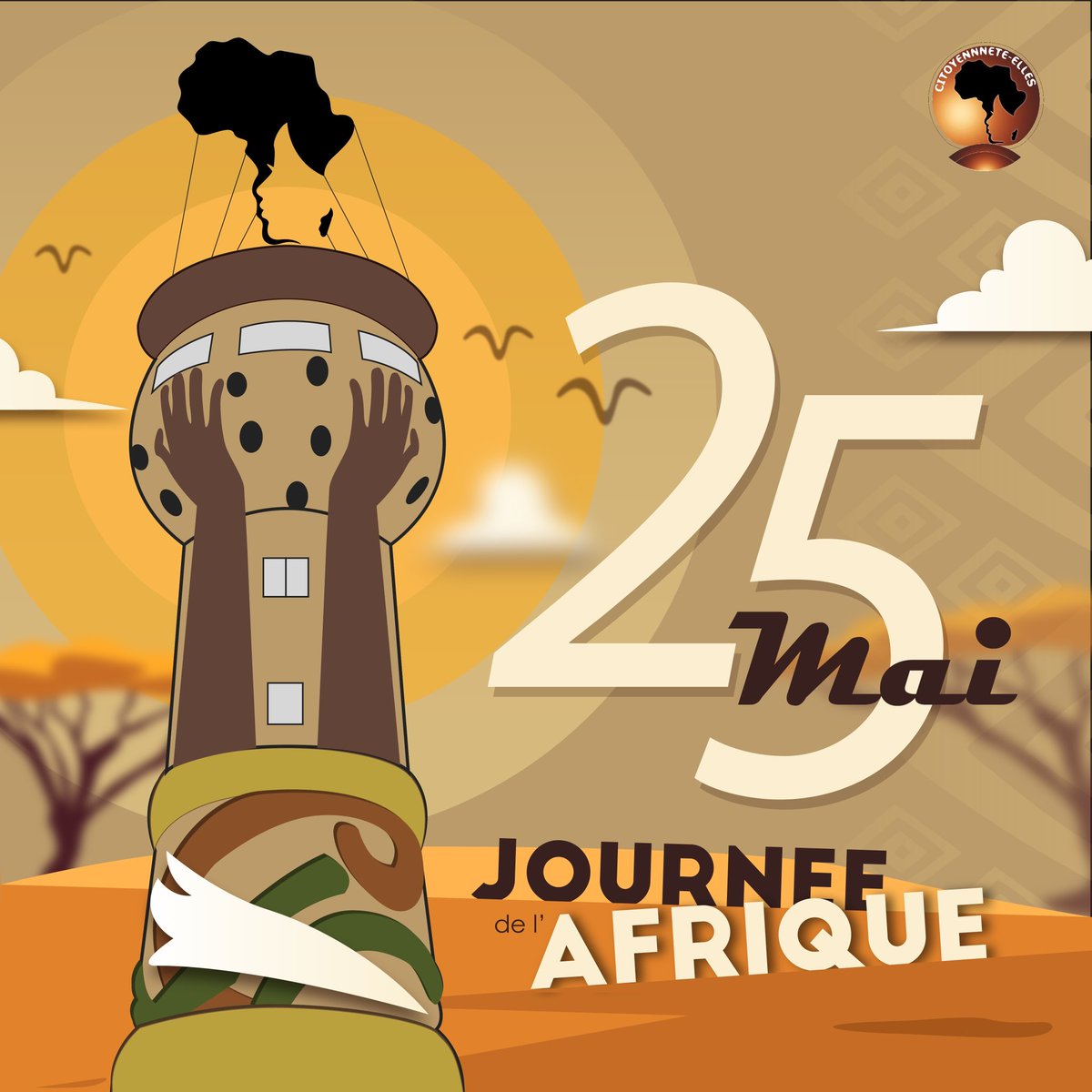 Aujourd’hui, à Citoyenneté_Elles nous célébrons une Afrique portée par l’égalité, la justice et le leadership féminin.
Parce que l’avenir du continent se construit avec les femmes, par les femmes pour toutes et tous.

#Citoyennement_votre 
#Citoyenneté_Elles
#JournéeDeLAfrique