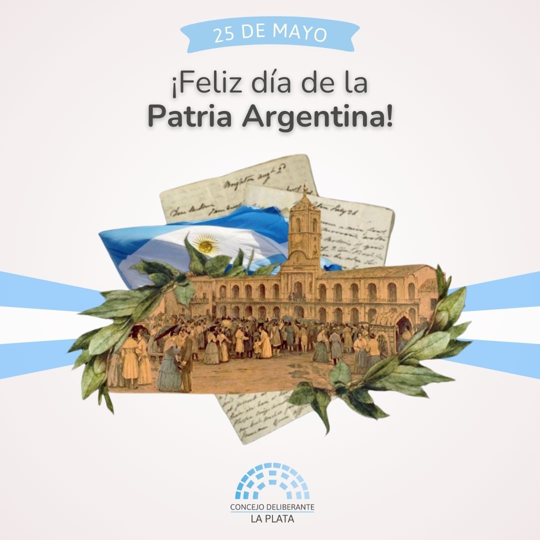 🇦🇷 Día de la Revolución de Mayo 🇦🇷

Como cada 25 de mayo, celebramos aquella jornada histórica de 1810 en la que se conformó el Primer Gobierno Patrio dando los primeros pasos hacia una nación libre y soberana.

¡Viva la Patria! 🤍💙