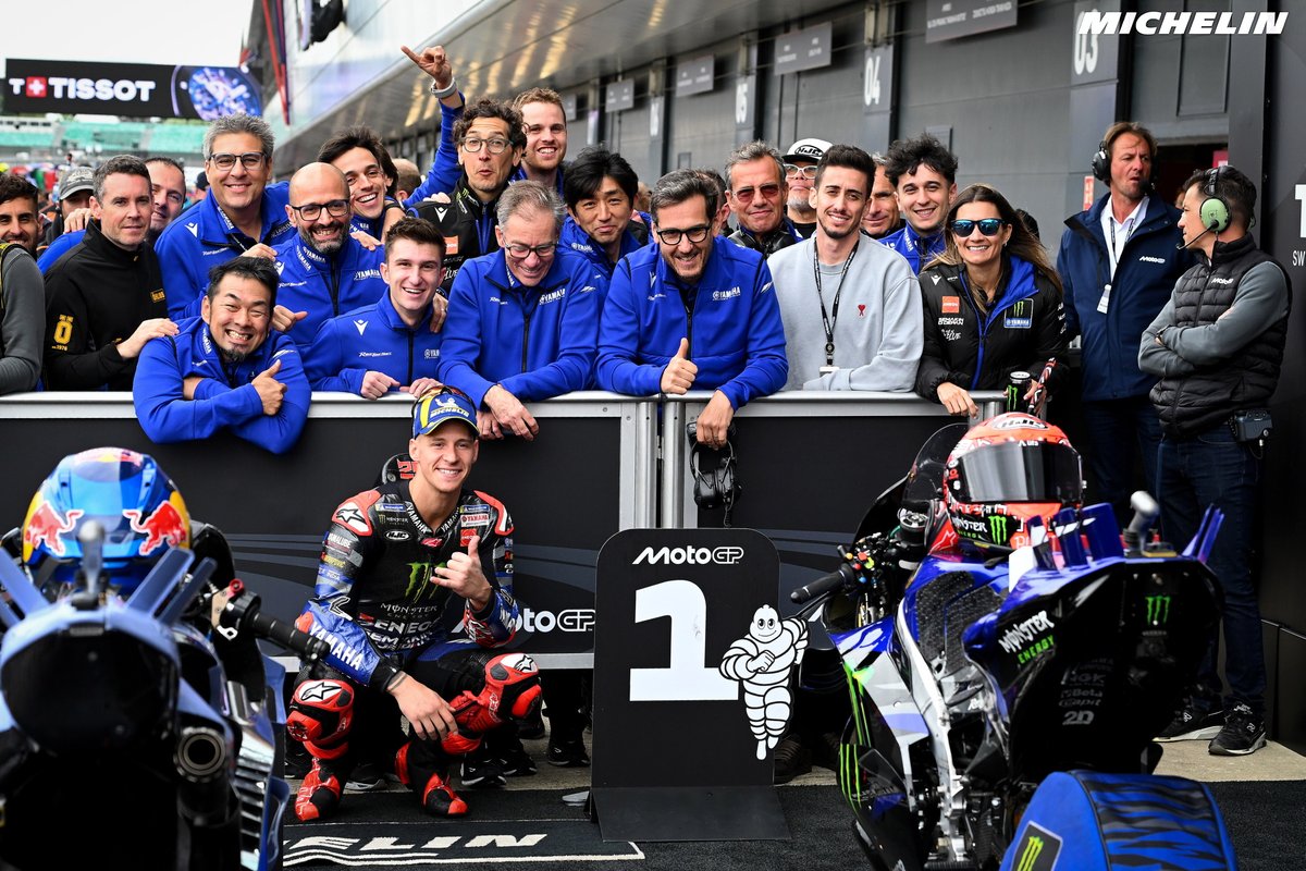Fabio Quartararo has qualified on pole position in 3 successive GPs for the first time since 2021

#BritishGP #MichelinMotoGP