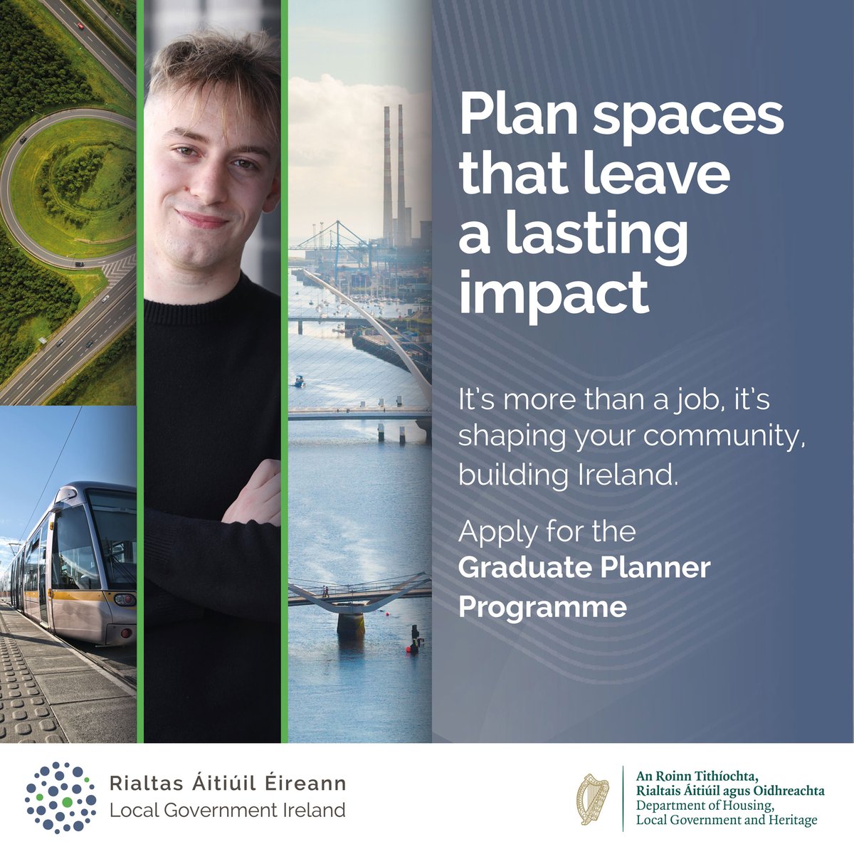 Your planning skills can build vibrant Irish communities. Ready to make a difference? 

Apply to be a graduate planner with your city or county council today: localgovernmentjobs.ie. 

Applications close on 1 July, at 12pm.
#GraduatePlanner #LocalGovernmentJobs