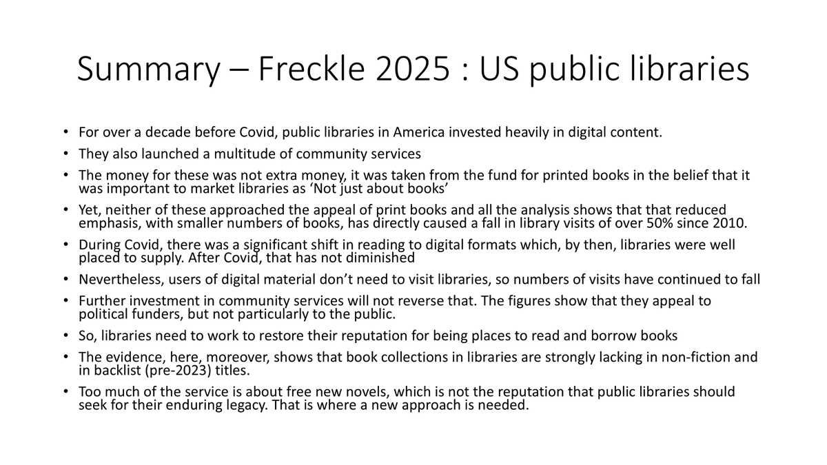 All the evidence will be in the report and presentations - this is the conclusion. This is about adult use (age 17+) of public libraries in America