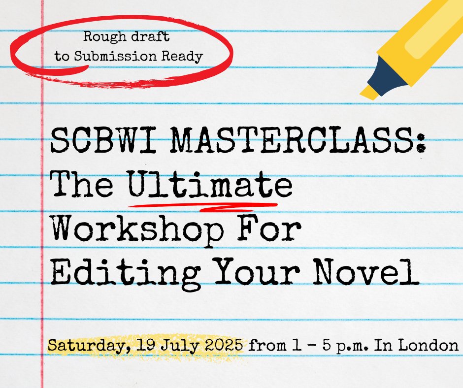 Writers & Artists (@writers_artists) on Twitter photo Is your manuscript in need of a serious edit? Join author <a href="/AuthorSaraGrant/">Sara Grant</a> for an intensive workshop on July 19th!
<a href="/SCBWI_BI/">SCBWI British Isles</a>
Find out more: bit.ly/4jZUmdX
#amediting Is your manuscript in need of a serious edit? Join author <a href="/AuthorSaraGrant/">Sara Grant</a> for an intensive workshop on July 19th!
<a href="/SCBWI_BI/">SCBWI British Isles</a>
Find out more: bit.ly/4jZUmdX
#amediting