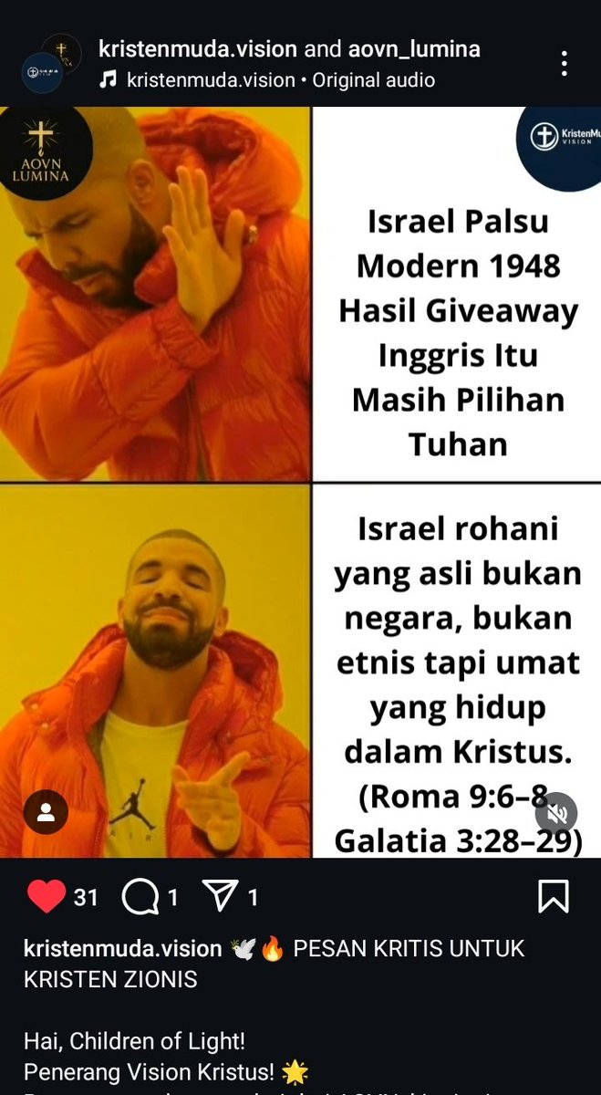 erlanishere's tweet photo. Di IG ada akun Kristen yg tegas melawan narasi Zionis dan pro-Palestina.
Buat kawan-kawan Kristen, go follow this account!! https://t.co/L5gUriEacE