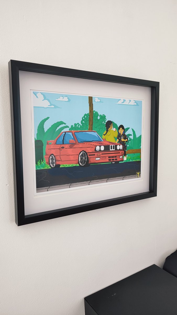 Stoked to have finally framed my artwork from <a href="/ArtByTeee/">Trap T.</a> 🙌