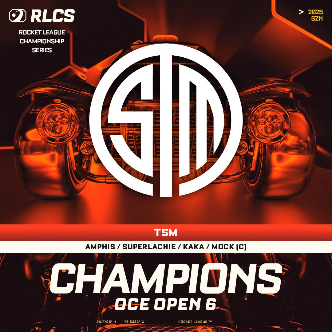 Rocket League Esports (@rlesports) on Twitter photo GAME 7 CLUTCHED UP. OCE Open 6 CHAMPS: <a href="/TSM/">TSM</a> π
π
<a href="/Superlachierl/">TSM Superlachie</a>
π
<a href="/kaka_rlo/">TSM kaka</a>
π
<a href="/AmphisR/">TSM Amphis</a>
π
<a href="/mockrl__/">TSM mock</a> (c) GAME 7 CLUTCHED UP. OCE Open 6 CHAMPS: <a href="/TSM/">TSM</a> π
π
<a href="/Superlachierl/">TSM Superlachie</a>
π
<a href="/kaka_rlo/">TSM kaka</a>
π
<a href="/AmphisR/">TSM Amphis</a>
π
<a href="/mockrl__/">TSM mock</a> (c)