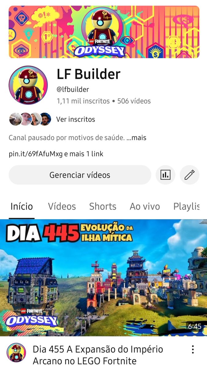 Nova identidade do canal com a skin oficial.