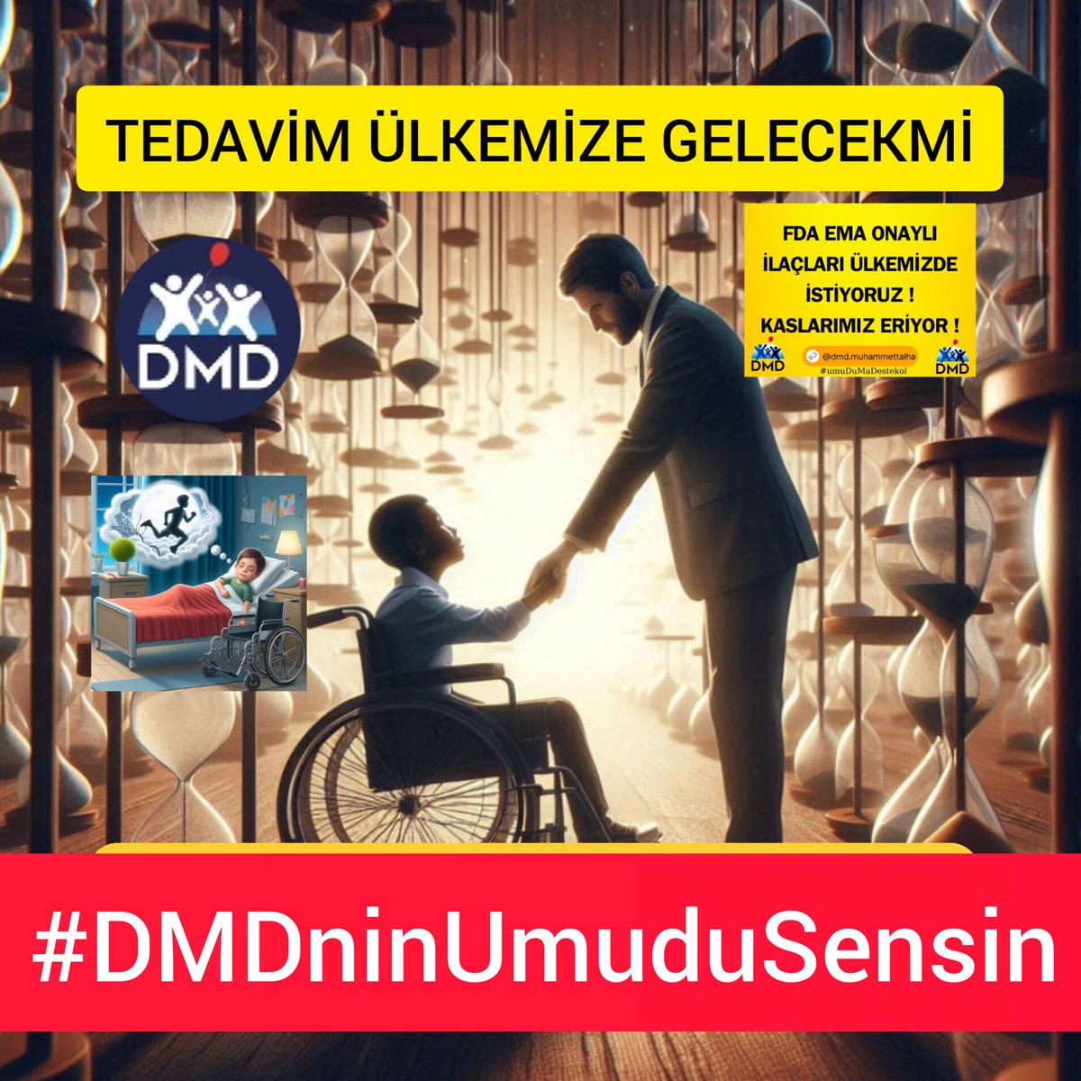❤️Bir çocuğun mutluluğu, hepimizin kazancıdır. DMD kas hastalığı, farkındalığı ile daha fazla çocuğa umut olalım! #DMDtedaviBekliyor
<a href="/RTErdogan/">Recep Tayyip Erdoğan</a> 
<a href="/drmemisoglu/">Prof. Dr. Kemal Memişoğlu</a> 
<a href="/suayipbirinci/">Doç. Dr. Şuayıp Birinci</a>