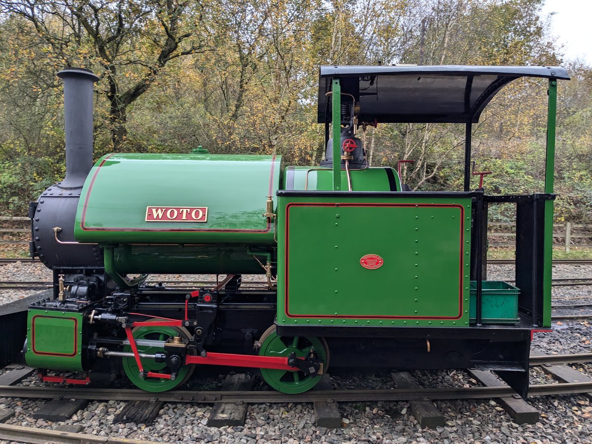 We're open today, as usual, for passenger rides, featuring  locomotive WOTO. Plus of course, as it's a bank holiday, we're also open tomorrow! 
😎🚂
Standard fares - and no need to book in advance.
#EnjoyStaffs 
avlr.org.uk
