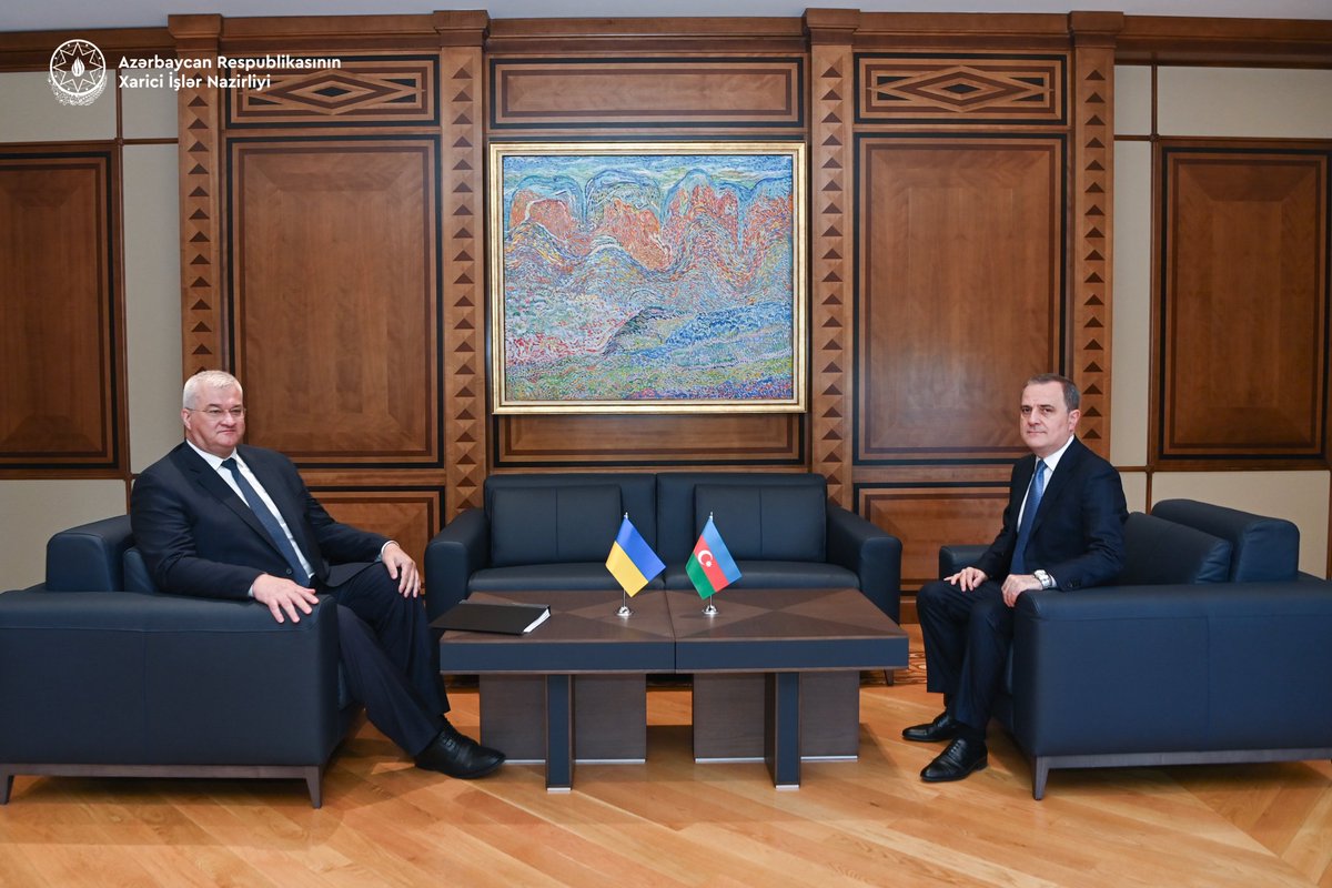 Diplomat Times (@diplomattimes) on Twitter photo Ukrainian and Azerbaijani ministers @Andrii_Sybiha and <a href="/Bayramov_Jeyhun/">Jeyhun Bayramov</a> have begun a one-on-one meeting to discuss bilateral cooperation, regional security, and key international issues of mutual concern. Ukrainian and Azerbaijani ministers @Andrii_Sybiha and <a href="/Bayramov_Jeyhun/">Jeyhun Bayramov</a> have begun a one-on-one meeting to discuss bilateral cooperation, regional security, and key international issues of mutual concern.