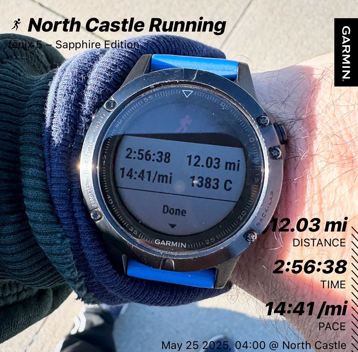12 miles in. I was feeling it this morning. <a href="/GarminFitness/">Garmin Fitness</a>