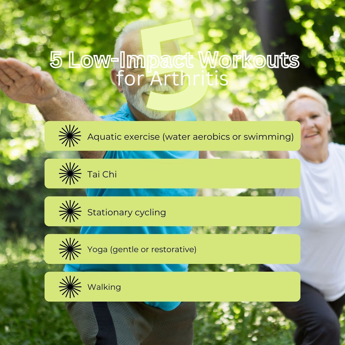 DrKristieLeong's tweet photo. Did you know exercise can unlock your body’s natural painkillers for arthritis? 

Regular workouts boost endocannabinoids—cannabis-like compounds that slash inflammation and pain, , leading to a drop inflammatory markers and a healthier gut microbiome in arthritis patients. 

Share this game-changing fact or talk to your doctor how to start exercising safely today!  

#ArthritisRelief
#Exercise