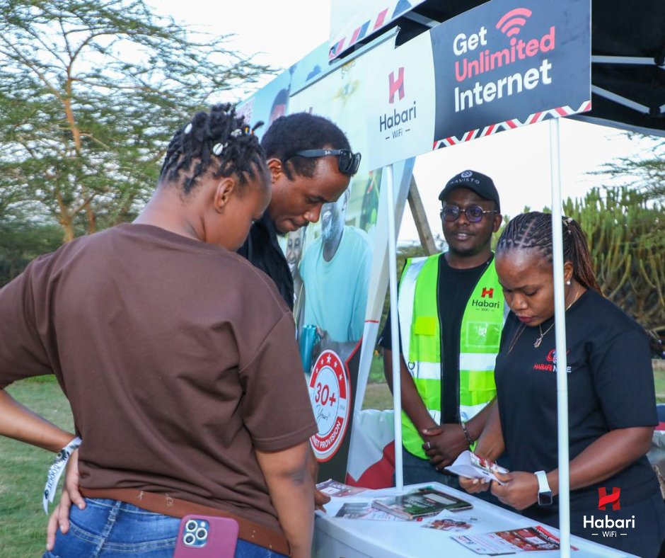 HabariNode's tweet photo. The @HabariNode team came ready and fully geared to show #BoogieInTheBush festival-goers how effortless the #HabariWiFi internet works in real time! 
Tech met vibes at #BoogieWithHabariWiFi, and we’re doing it again today. Come and experience it for yourself! https://t.co/g5qz4OveQM
