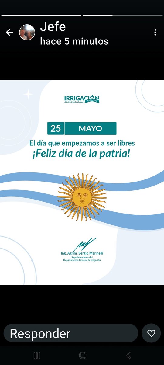#25deMayo Que los ideales de la Revolución de Mayo sean inspiración para todos. Trabajemos juntos por un futuro mejor y más justo para nuestro país. FELIZ DÍA DE LA PATRIA!!