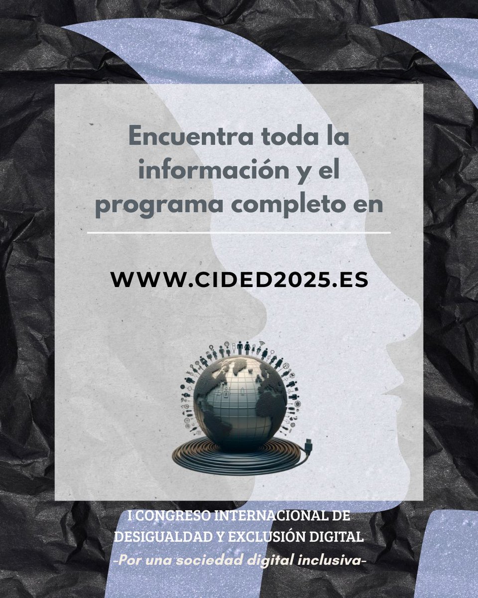🗓Este es el programa del Congreso para el Martes 3 de junio.

👉🏼Ya queda menos para el I CONGRESO INTERNACIONAL DE DESIGUALDAD Y EXCLUSIÓN DIGITAL.
☀Será un evento muy chulo, con café networking, comida ¡y muchas más actividades!
🖇Inscríbete a través de CIDED.es