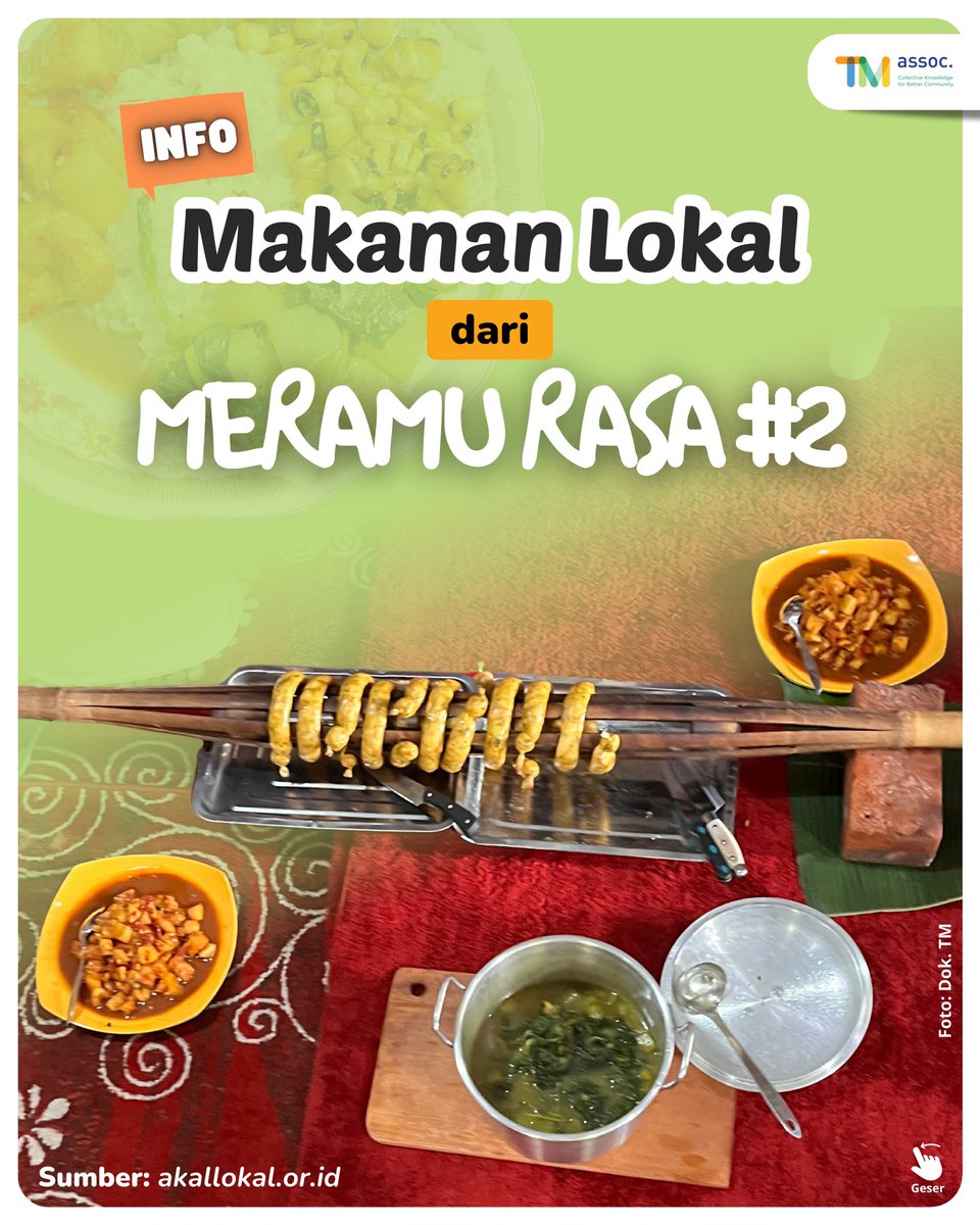 Terasmitra's tweet photo. Sahabat TM tahu ga sih? Kalau di Meramu Rasa #2 kemarin koncoh Omah @omahkayu_hub masak makanan lokal Indonesia. Resepnya berasal dari buku Mustika Rasa

Yuk, kita bongkar makanan lokal yang di masak di Meramu Rasa #2 kemarin https://t.co/httmLI9k94