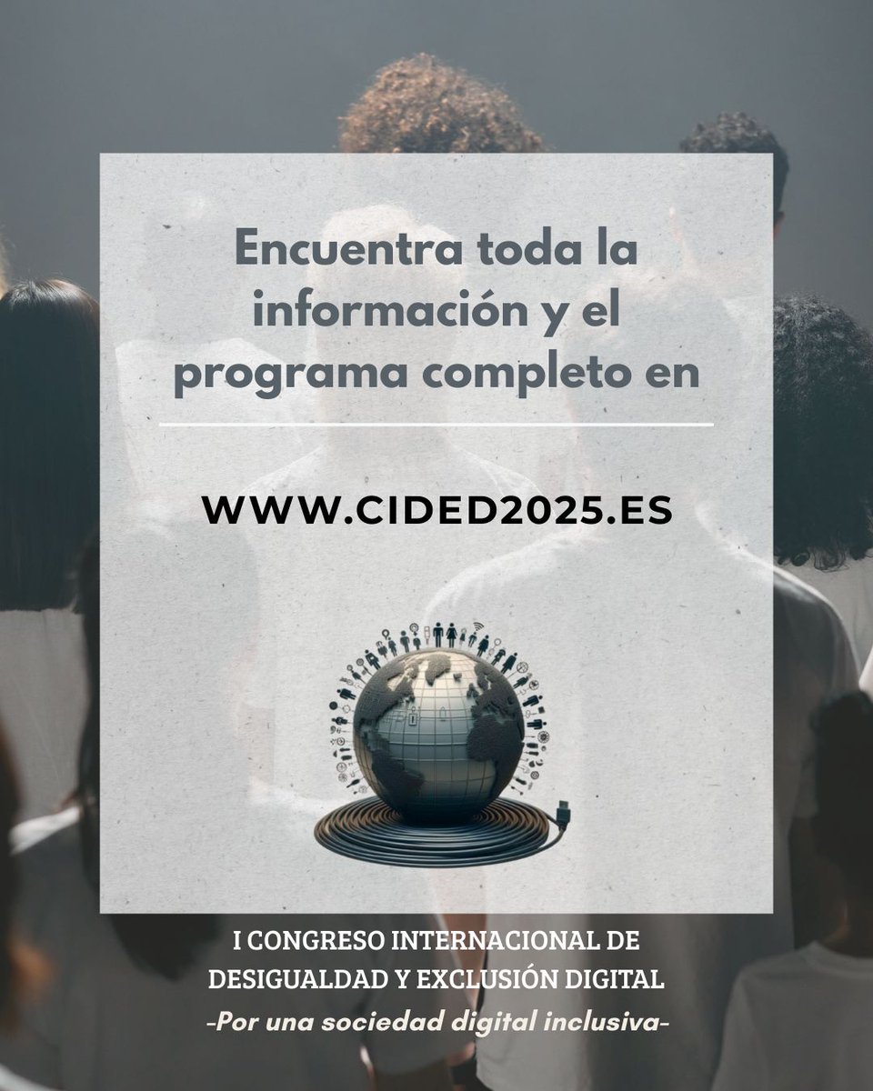 🗓Este es el programa del Congreso para el Lunes 3 de junio.

👉🏼Ya queda menos para el I CONGRESO INTERNACIONAL DE DESIGUALDAD Y EXCLUSIÓN DIGITAL.

☀Será un evento muy chulo, con café networking, comida ¡y muchas más actividades!
🖇Inscríbete a través de CIDED.es