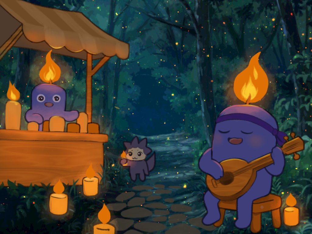 FILL THE WIK 🕯️

Entry category 1: Fan Art <a href="/perpltrade/">Perpl</a> 
Title: A Flame in the Forest

candles will keep burning on <a href="/monad_xyz/">Monad ⨀</a> 

<a href="/perpltrade/">Perpl</a> 
<a href="/monad_xyz/">Monad ⨀</a>