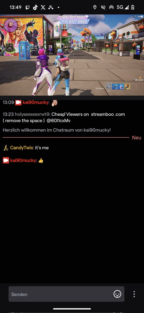 Bin gerade zum ersten Mal live auf Twitch kommt gerne rein zu Unterstützung