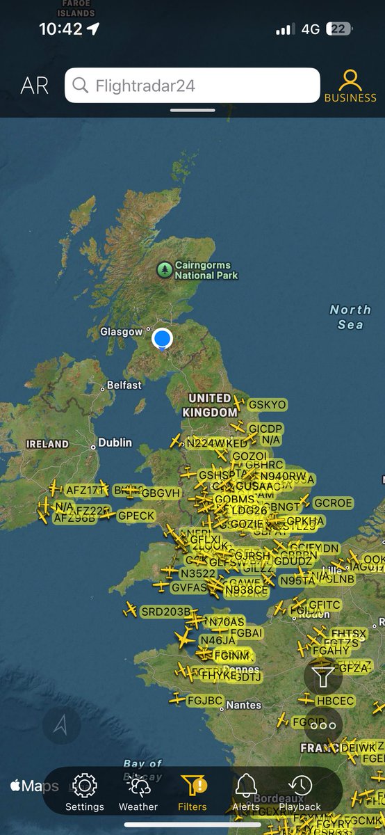technofreakuk's tweet image. Very odd. Absolutely no general aviation being tracked over Scotland this morning 🤔

#ASDB
