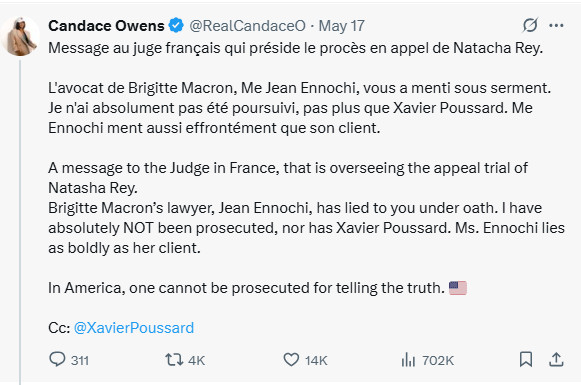 Merci à Carlo Alberto Brusa (<a href="/cab2626/">Brusa Carlo Alberto</a>) et à <a href="/Tocsin_Media/">Tocsin</a> de rappeler que je ne peux pas mettre les pieds en France. Mon enquête sur les Macron-Trogneux étant inattaquable, l'<a href="/Elysee/">Élysée</a> utilise, pour m'ostraciser, une commission rogatoire internationale qui émane du Parquet national