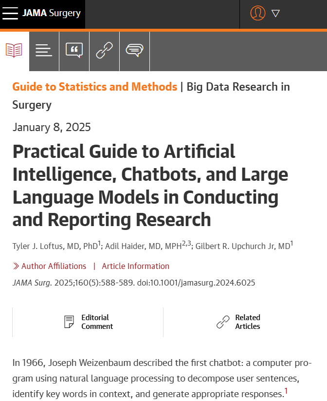 This Guide to Statistics and Methods describes the state-of-the-art and best practices for using and reporting these powerful methods while avoiding their pitfalls. ja.ma/3Z01Ghl