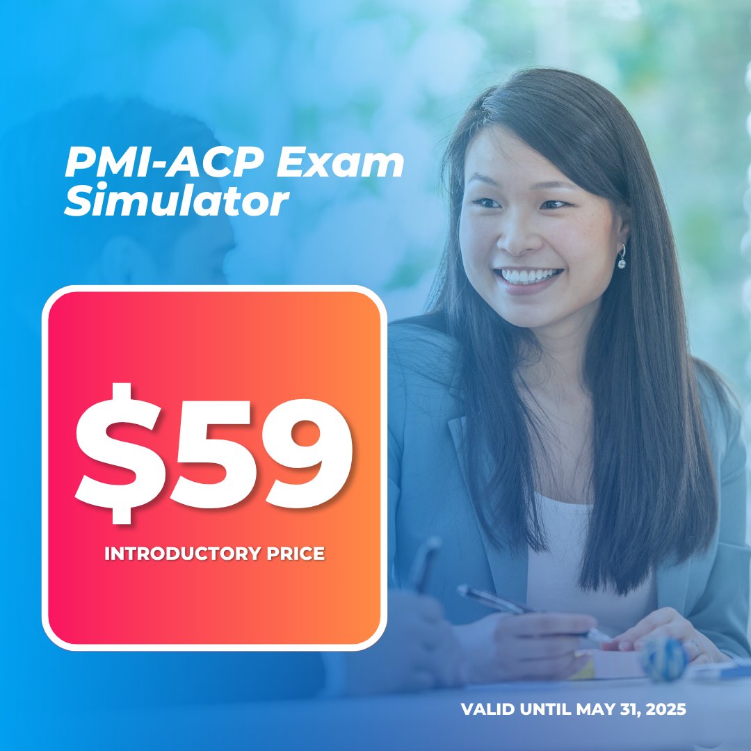 corneliusficht's tweet image. Freshly Updated for Agile Success!
The latest PMI-ACP Exam Simulator provides three full exams, domain-level analytics, and real-world agile scenarios, all at an introductory price of $59 until May 31!
pulse.ly/cznsunsmwa
#PMIACPexam #agilecertification…
