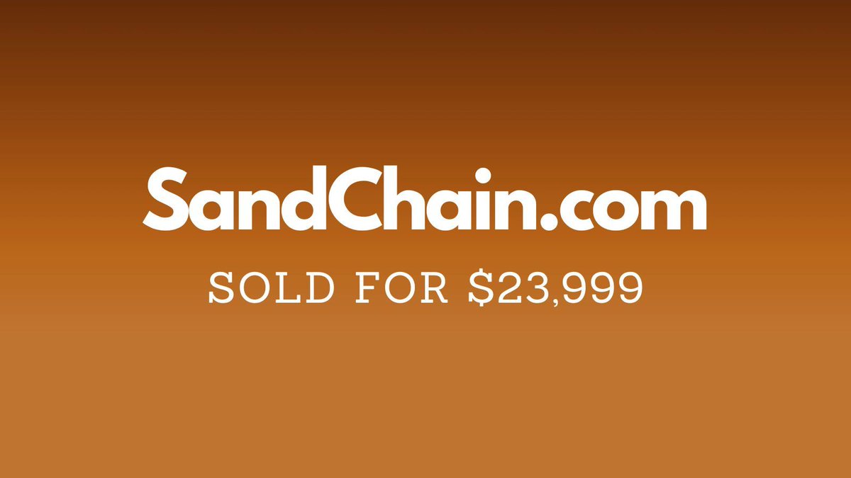 Yesterday saw $389k in domain name sales including:

$23,999 SandChain․com
$20,000 Tarsier․com
$14,888 AATI․org
$8,999 Believe․now
$5,070 Quantum․finance
$4,992 Mattic․ai

Full list 👉 namebio.com/daily

#Domains