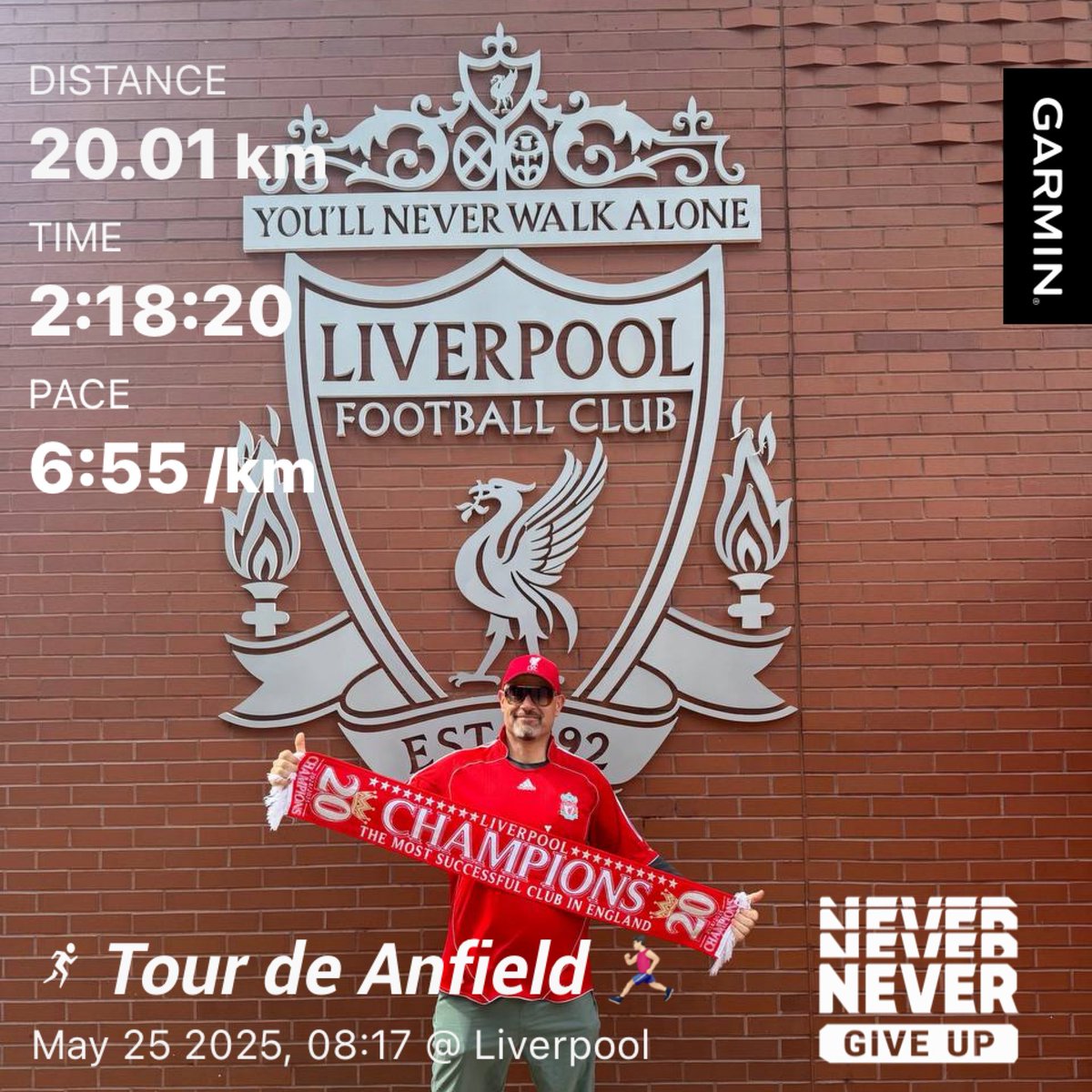 Yes I did it😍
Tour de Anfield 🏃🏻‍♂️
20km run around Anfield stadium 🏟️✅
Let’s get this party started 🔥🍻
20 times champions 🏆
YNWA ❤️🔥
#liverpool
#liverpoolfc
#ynwa
#liverpoolfans 
#liverpoolcity 
#run
#running
#bieg
#bieganie
#nevergiveup 
#lfc
#lfcfamily 
#lfcworld