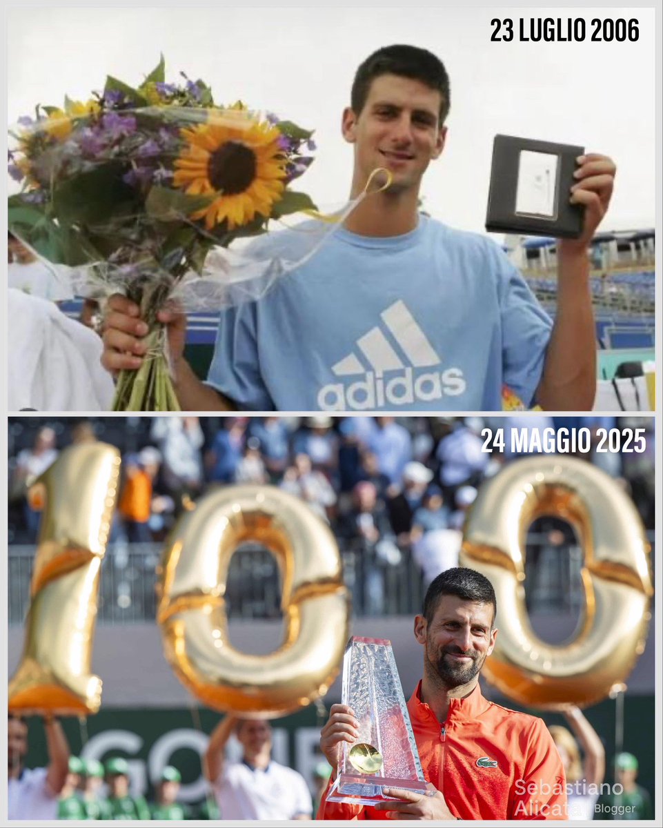SebyAlicata's tweet photo. Primo e centesimo titolo.
#NovakDjokovic https://t.co/QMo6IuXzo4