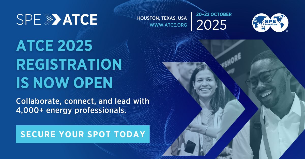 SPEtweets's tweet photo. Registration for ATCE 2025 is officially open!
Join 4,000+ energy professionals this October to explore the innovations, strategies, and solutions shaping the future of E&amp;P.

📍 Houston, TX | 20–22 October
🔗 https://t.co/ujTqYsxSL8
#ATCE2025 https://t.co/eYHVH0DlvO