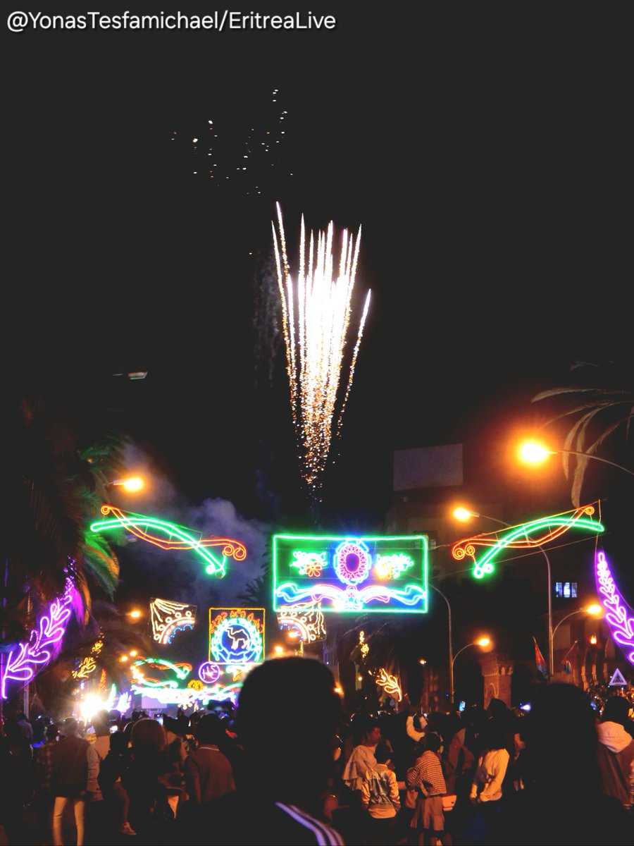 EritreaLive's tweet photo. Asmara, last night Harnet Avenue was celebrating #OurCohesionOurArmour #Eritrea 34 years of independence https://t.co/GEtiG5PPUy