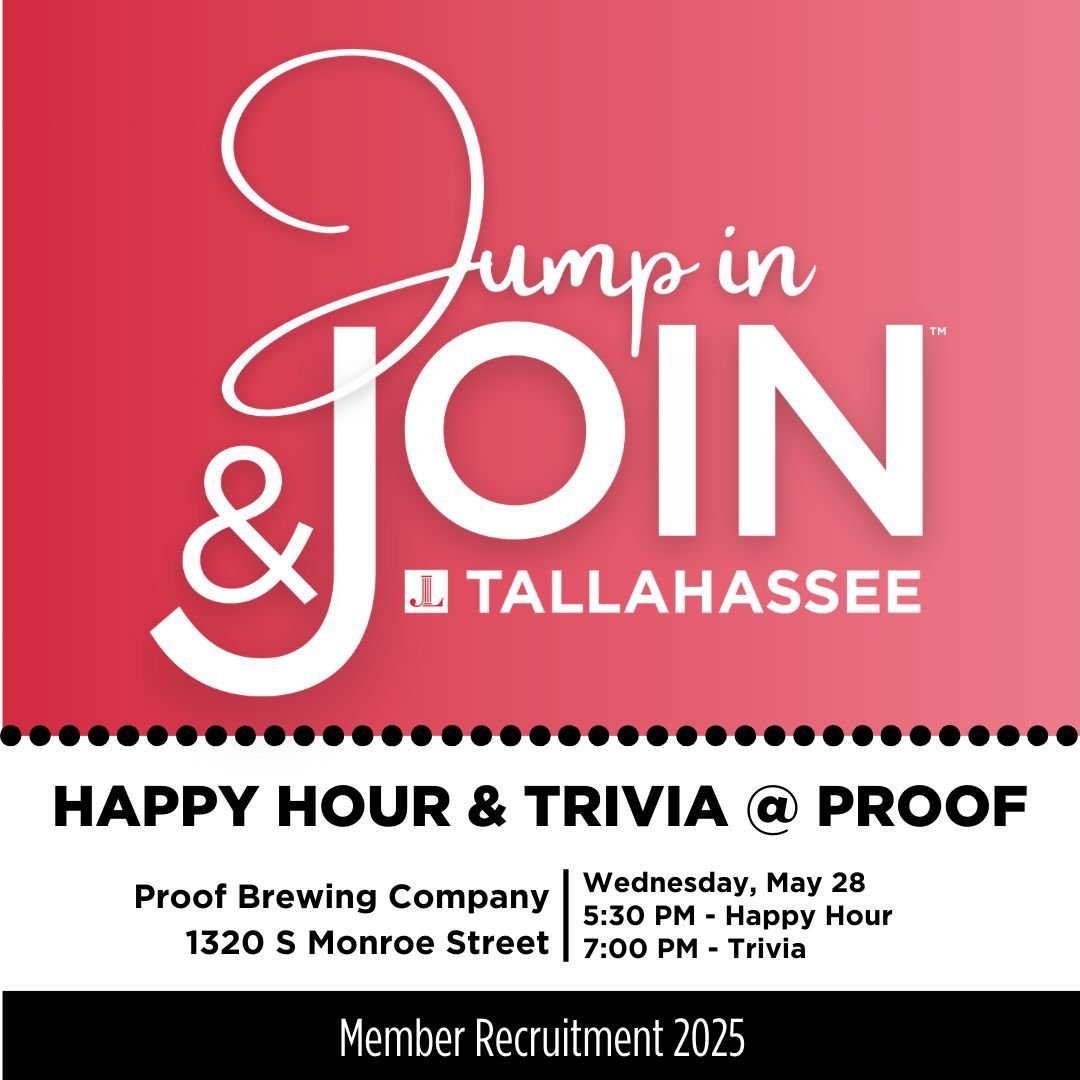 Ready to make a real impact in Tallahassee? The Junior League of Tallahassee is hosting recruitment events for our 2025 new member class, and we'd love for you to join us!

#JLT #JumpInAndJoin