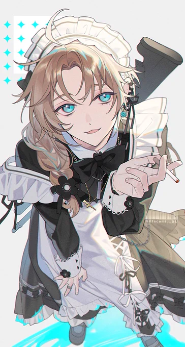 戦うメイドさん#かな絵 