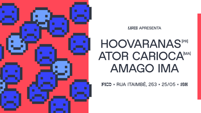 Hoje tem LIFES no Pico!

Shows de <a href="/hoovaranas/">hoovaranas</a> , Ator Carioca e Amago Ima
A partir das 16h00
Entradas: shotgun.live/pt-br/festival…
