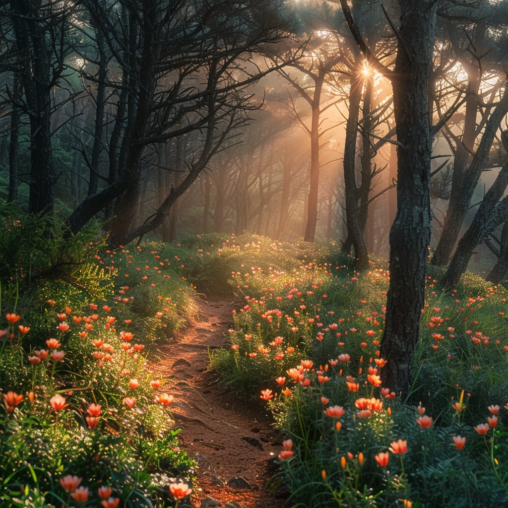 Good Morning!

The trail glows with coral light, every step kissed by joy.

🪷What path is joy revealing to you?
