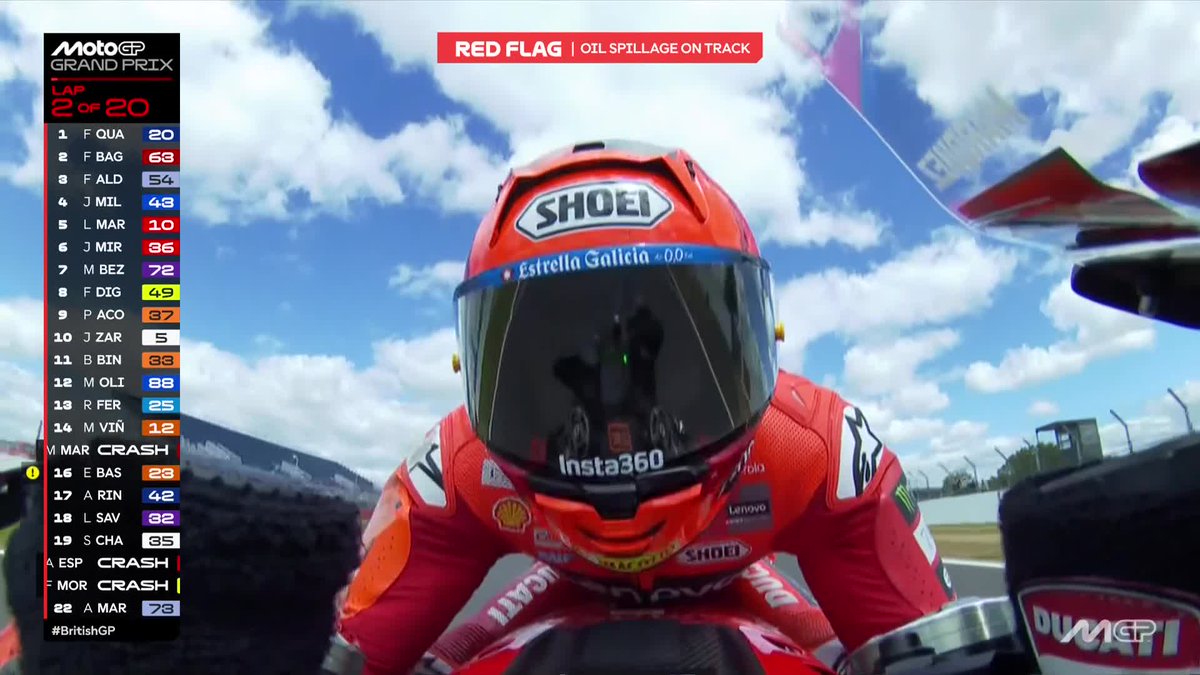 RED FLAG due to oil spillage on track 🚩

#BritishGP 🇬🇧