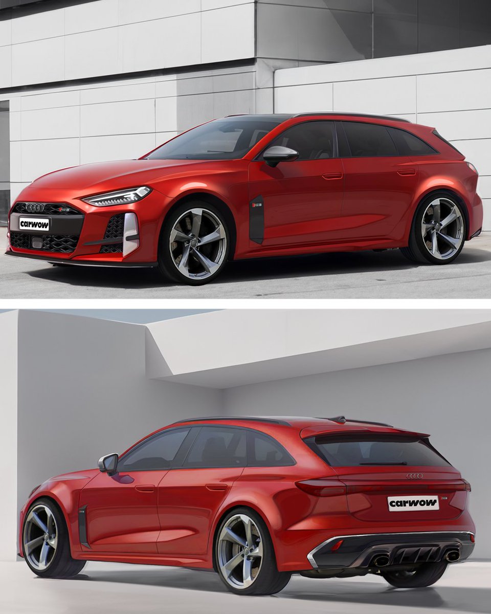 EXCLUSIVE RENDER: New Audi RS5 Avant!

🚨 This is what we think the next RS5 will look like!
🚨 Likely to use a plug-in hybrid V6!
🚨 600hp possible!
🚨 Aggressive exterior styling!
🚨 Reveal could come this year!

So what do you think - have our designers got this one right? And