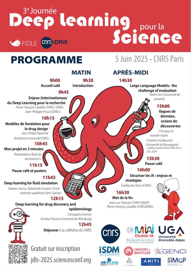 Si vous êtes intéressés par découvrir les possibilités du modèle de fondation #FeNNix-Bio1 dédié au drug design et aux simulations moléculaires (cf le premier preprint: doi.org/10.26434/chemr…): j'en ferai une première présentation publique lors de la 3ème édition de la Journée