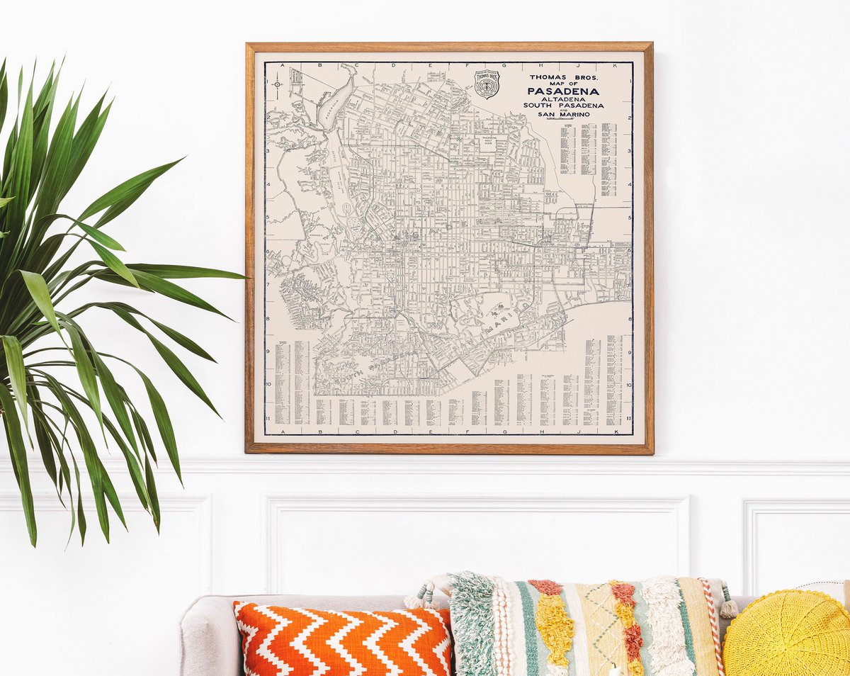 HistoricPictorx's tweet image. Vintage Wall Art - Historic Map - 1938 Thomas Bros. Map of Pasadena, Altadena, South Pasadena and San Marino, California 

historicpictoric.com/products/histo… 

#HistoricPictoric #History #HistoricMaps #Vintage #WallArt #HistoryFacts #Art #Map