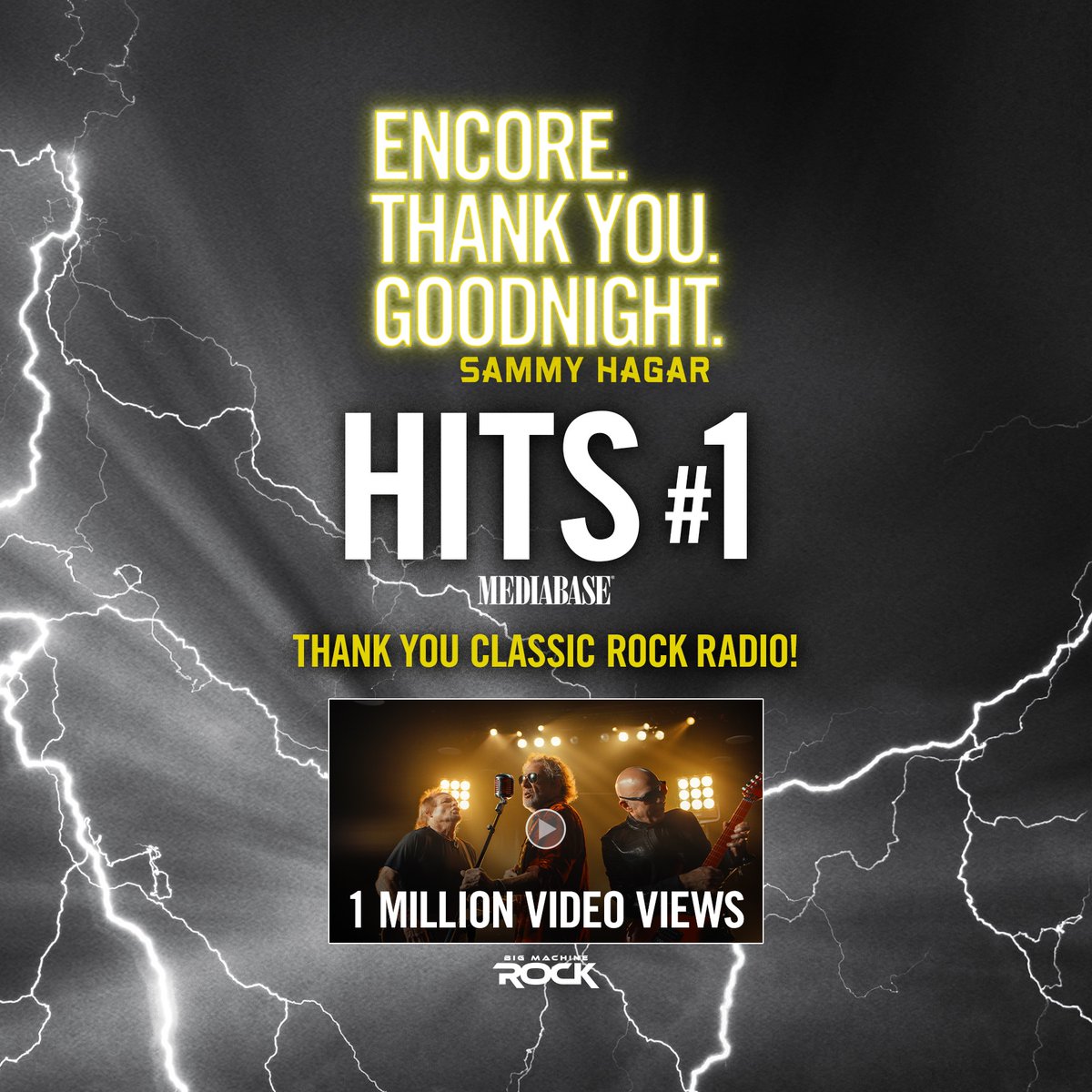THANK YOU REDHEADS! ❤️ It's officially been one month since the release of "Encore, Thank You, Goodnight." and we have officially hit #1 on Classic Rock Radio and 1 million views on the video. You’ve turned up the volume, shared the love, and truly kept the rock &amp; roll spirit
