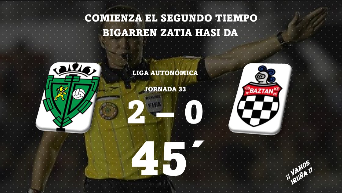 ⏱️45’. Arranca la segunda mitad en Tajonar! 

#IruñaBaztan