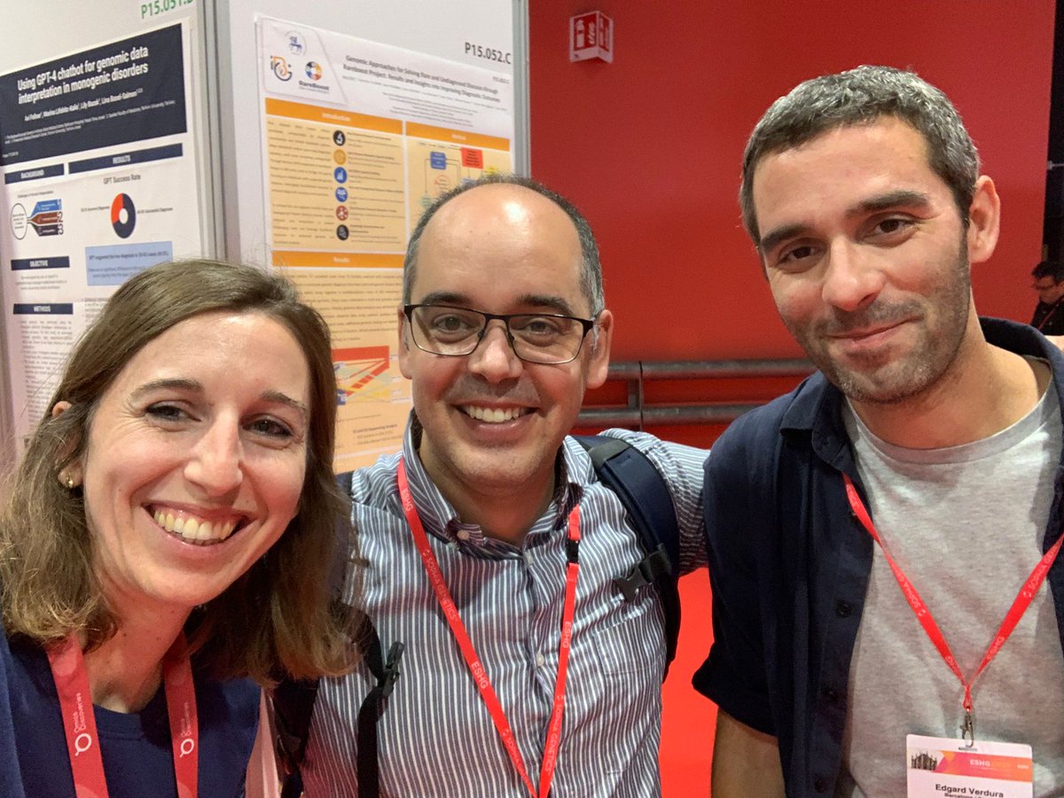 CNAG (@cnag_eu) on Twitter photo 🌇 Wrapping up a great day at #eshg2025 with Edgard Verdura from <a href="/hospitalclinic/">Hospital Clínic</a> , <a href="/eportacangen/">Eduard Porta</a> from <a href="/CarrerasIJC/">Josep Carreras Leukaemia Research Institute (IJC)</a>, and our Clinical Genomics Manager, <a href="/LeslieMatalonga/">Leslie Matalonga</a>
🧬Always a pleasure to connect with inspiring professionals in the field
#CNAG #GenomicsIsInOurDNA 🌇 Wrapping up a great day at #eshg2025 with Edgard Verdura from <a href="/hospitalclinic/">Hospital Clínic</a> , <a href="/eportacangen/">Eduard Porta</a> from <a href="/CarrerasIJC/">Josep Carreras Leukaemia Research Institute (IJC)</a>, and our Clinical Genomics Manager, <a href="/LeslieMatalonga/">Leslie Matalonga</a>
🧬Always a pleasure to connect with inspiring professionals in the field
#CNAG #GenomicsIsInOurDNA