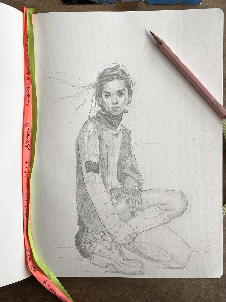 Sketchbook page. 3h pencil. #figurativeart