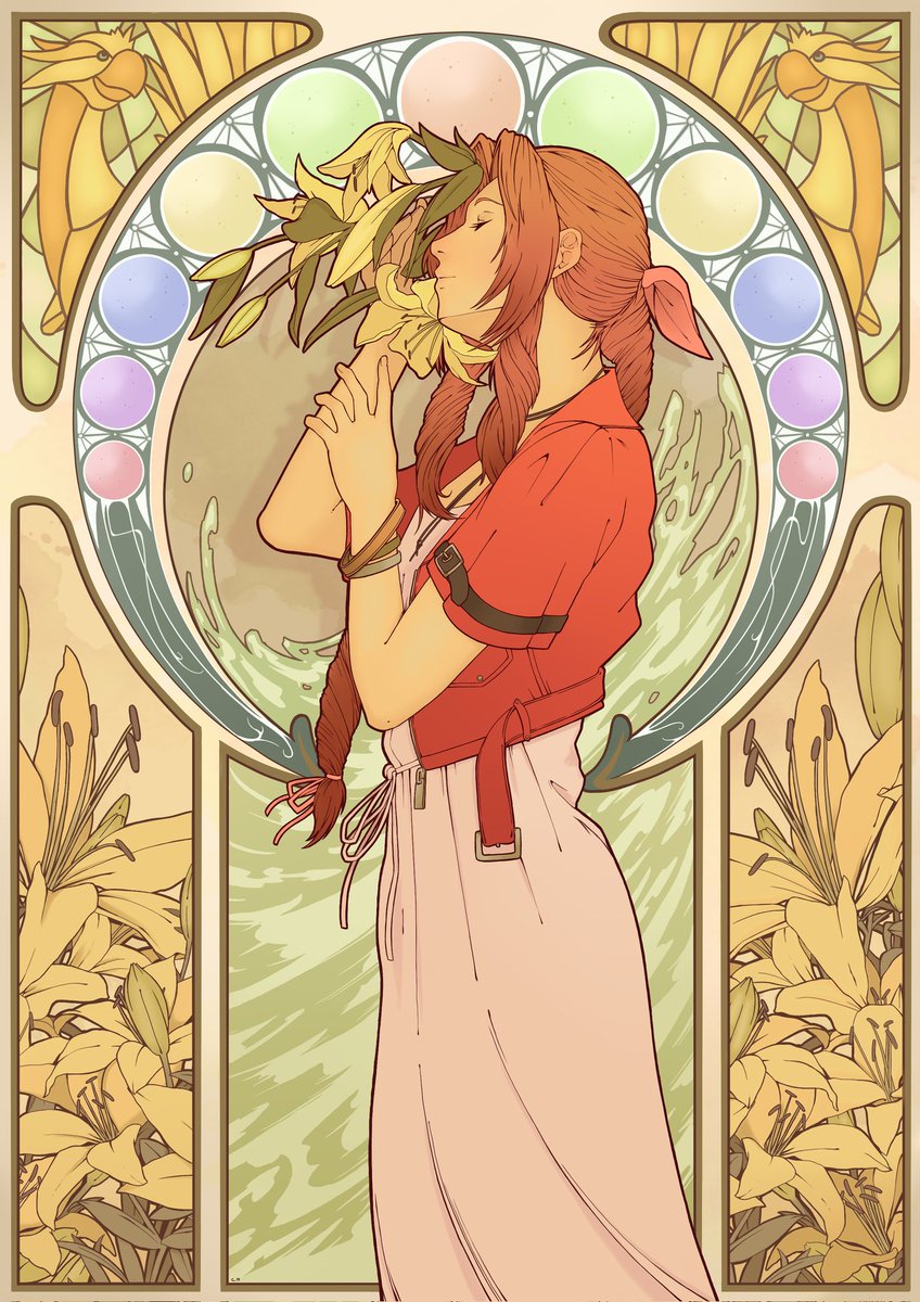 As I have not posted in a while, it is only fitting that the first drawing of my 30's is something special.

I hope you'll like it !

#Aerith #aerithgainsborough #finalfantasy7 #FinalFantasy #finalfantasyfanart #Flowers #artnouveau