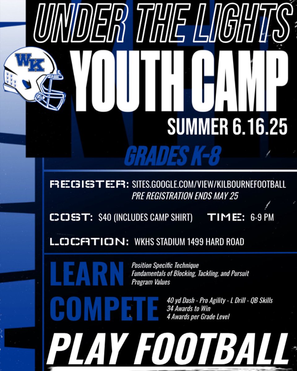 Michael Edwards (@coacheddie09) on Twitter photo Coming soon:
✅ Register!
✅ Bring a Buddy!!!
✅ PLAY FOOTBALL!!!
<a href="/WKHSWolves/">WKHSWolves</a> <a href="/KilbourneFB/">Worthington Kilbourne Football</a> Coming soon:
✅ Register!
✅ Bring a Buddy!!!
✅ PLAY FOOTBALL!!!
<a href="/WKHSWolves/">WKHSWolves</a> <a href="/KilbourneFB/">Worthington Kilbourne Football</a>