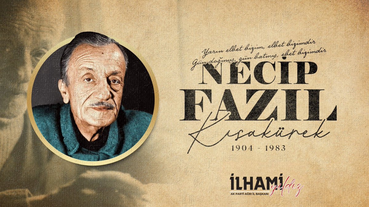 Fikirleriyle nesillere yön veren, kalemiyle dava şuurunu diri tutan büyük mütefekkir Üstad Necip Fazıl Kısakürek’i vefatının yıl dönümünde rahmet ve minnetle anıyorum.

Ruhu şad, mekânı cennet olsun.
#NecipFazılKısakürek