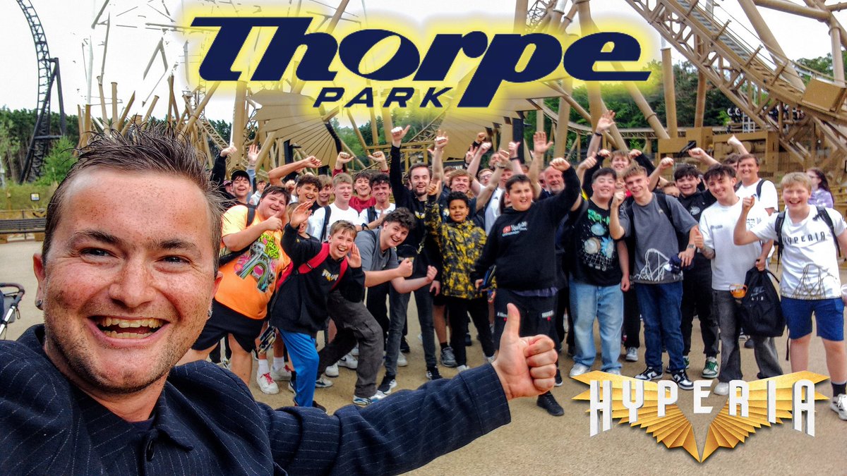 The anniversary of Hyperia content is here. 🪽 

➡️ Watch the party here. 🥳🎉 
youtu.be/dhJvxjlIj-E?si… 

#thorpepark #hyperia